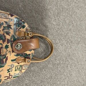 Brown and Green Patterned Handbag